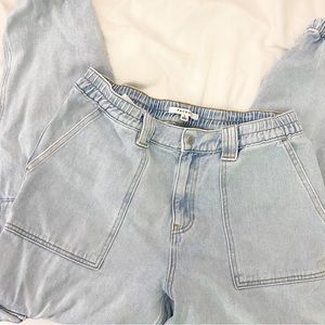 PACSUN// light wash carpenter style baggy jeans